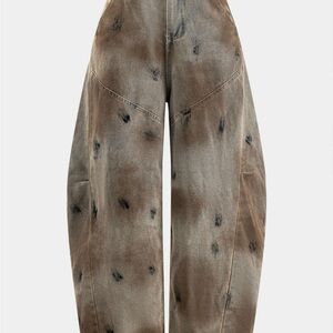 Stylish Brown Wide Leg Jeans